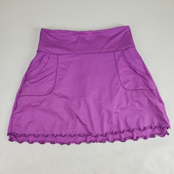 Peter Millar Ruffle Golf Skort Womens Medium Purple Tennis UPF Sun Protection - Picture 1 of 8